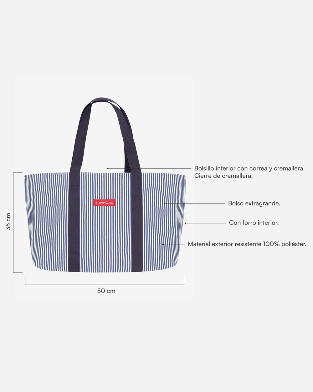 Tote bag azul marino - BRUNY