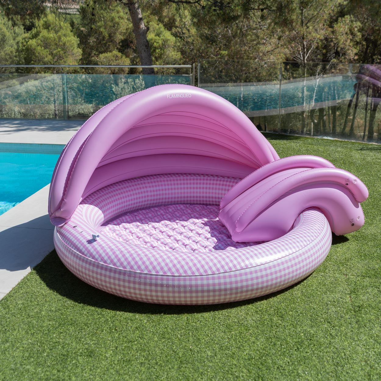 Piscina infantil con tobogán y aspersor – POOLIE