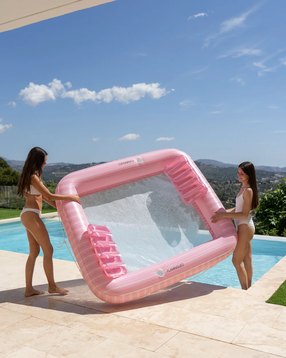 Colchoneta hinchable doble con rejilla – LOLA