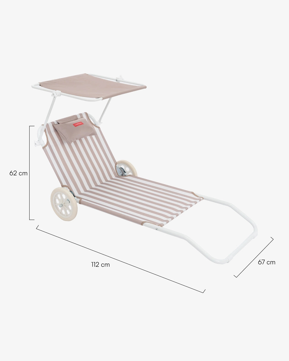 Hamaca de playa con ruedas y parasol – FREYA