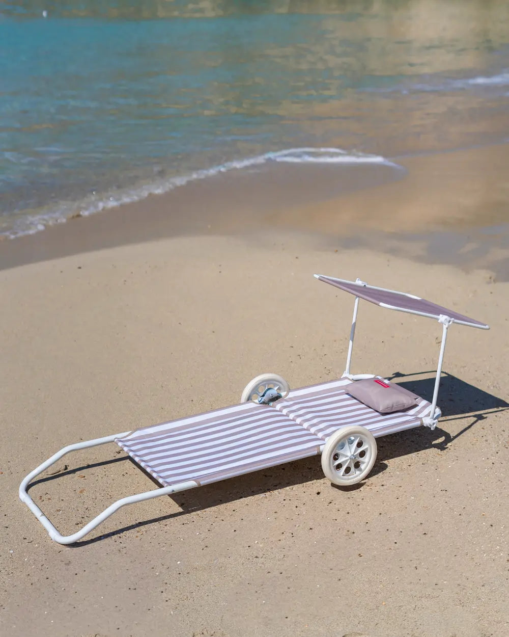 Hamaca de playa con ruedas y parasol – FREYA