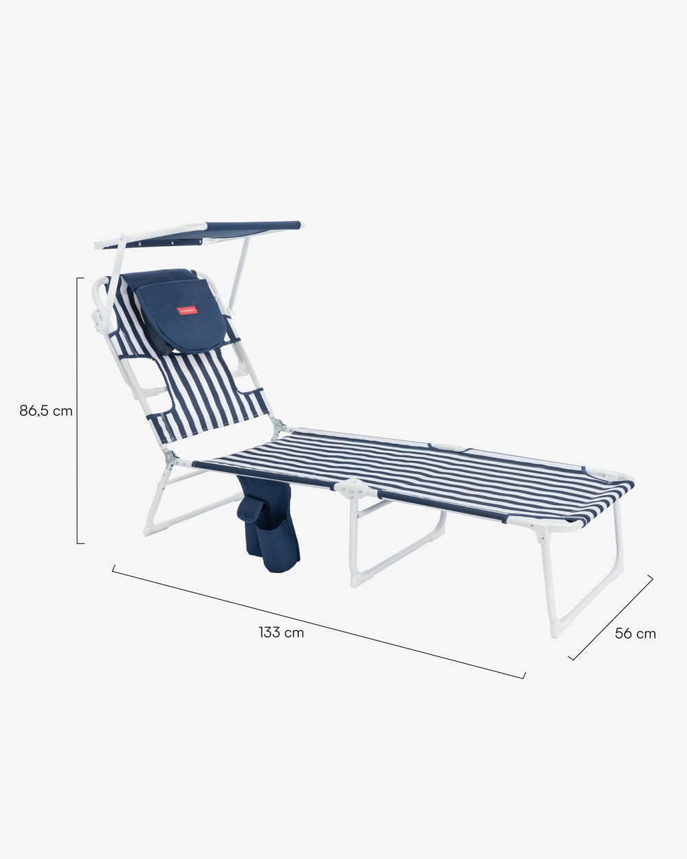 Tumbona de playa reclinable con parasol – TIVOLI