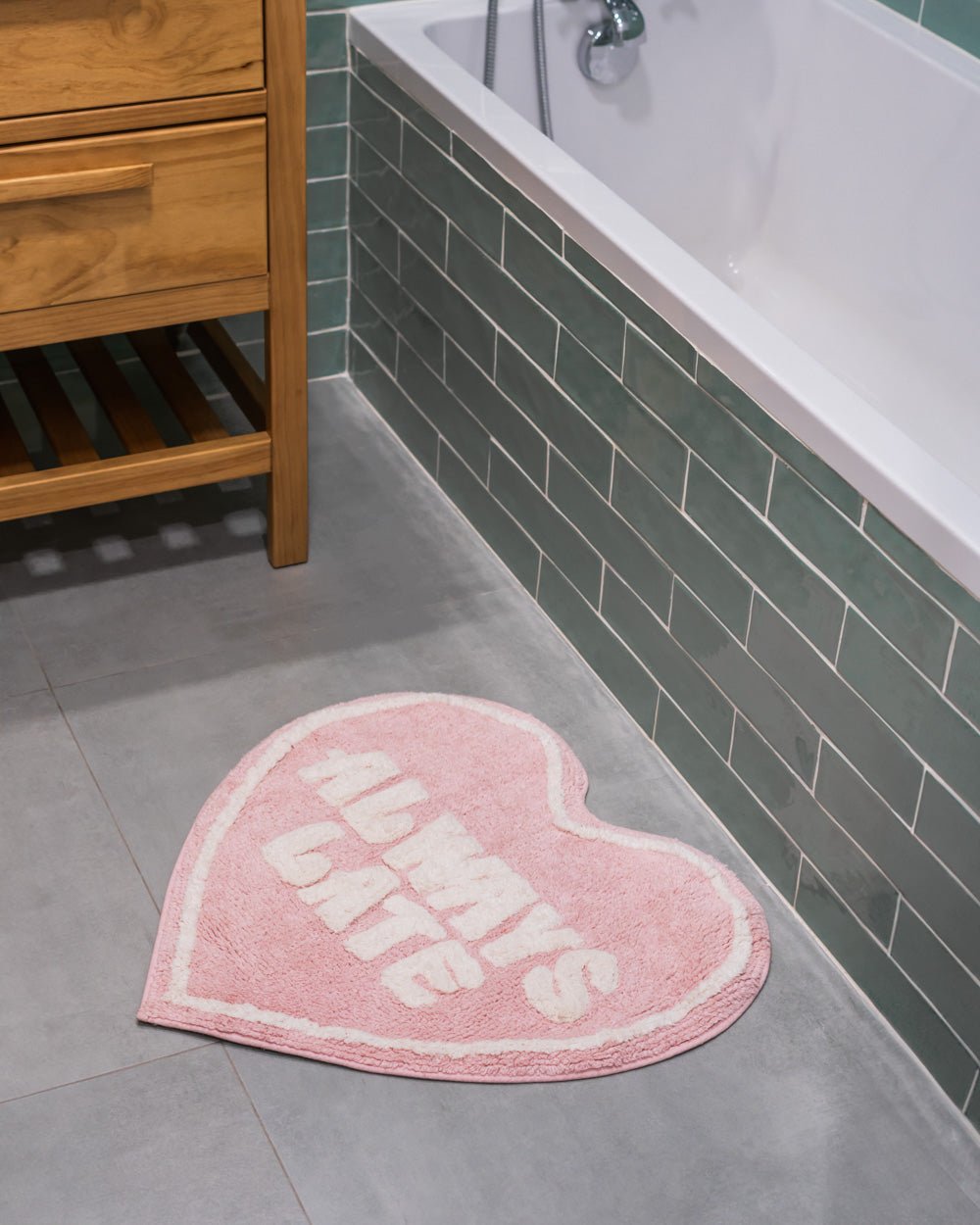 Alfombrilla de baño corazón - DEJA VU - Flamingueo