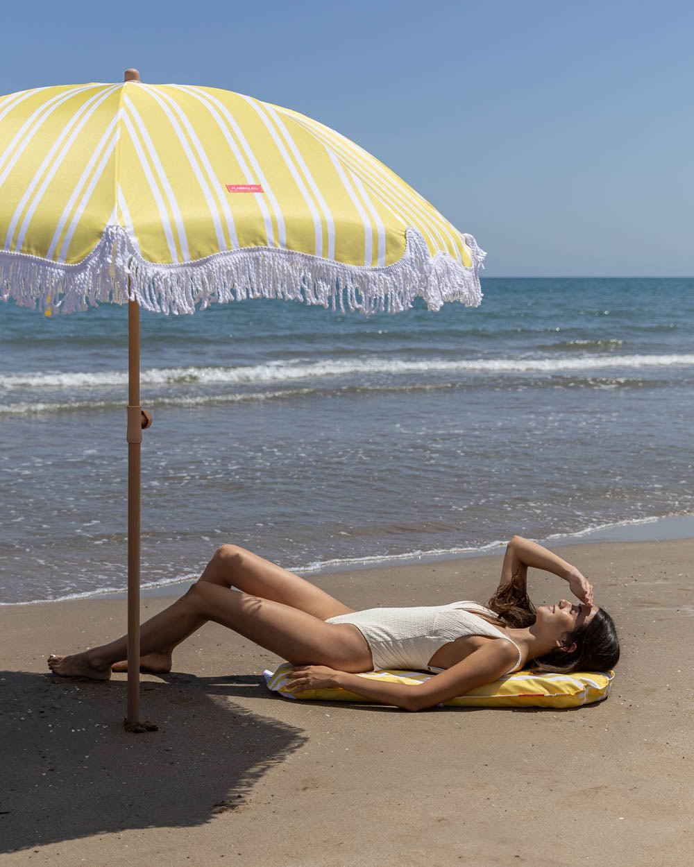 Asiento plegable playa amarillo - WALES - Flamingueo