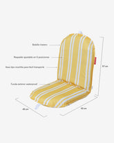 Asiento plegable playa amarillo - WALES - Flamingueo
