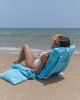 Asiento plegable playa azul - MORGAN - Flamingueo