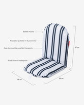 Asiento plegable playa azul - WALES - Flamingueo
