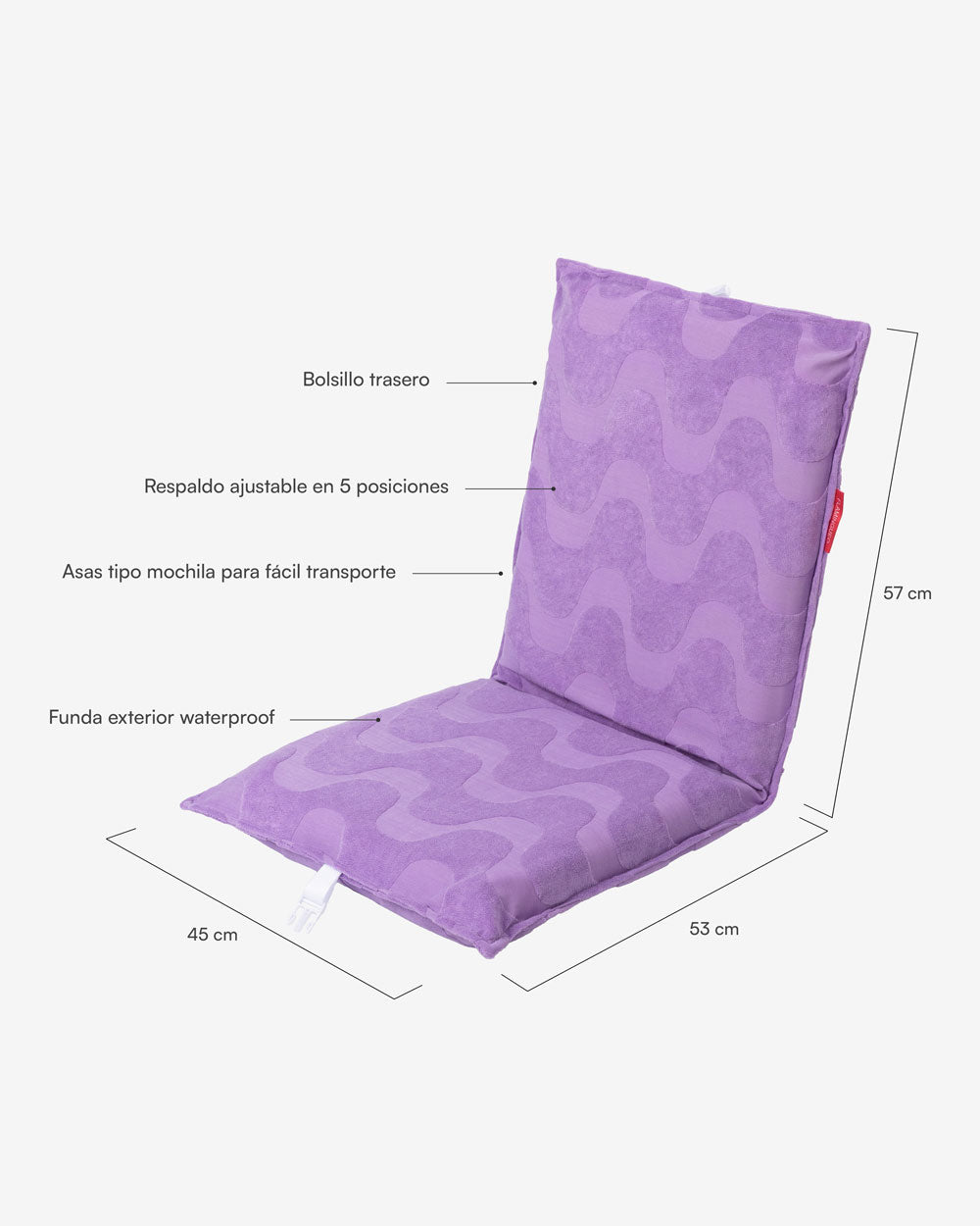 Asiento plegable playa rosa - INDIGO - Flamingueo