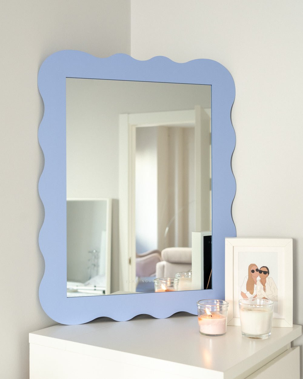 Espejo de Pared Ondas - Wavy Mirror STORMI - Flamingueo
