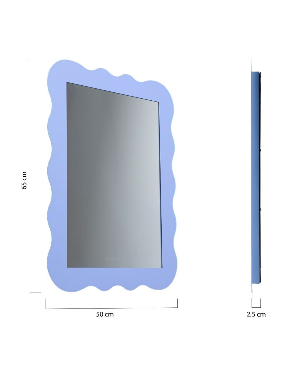 Espejo de Pared Ondas - Wavy Mirror STORMI - Flamingueo