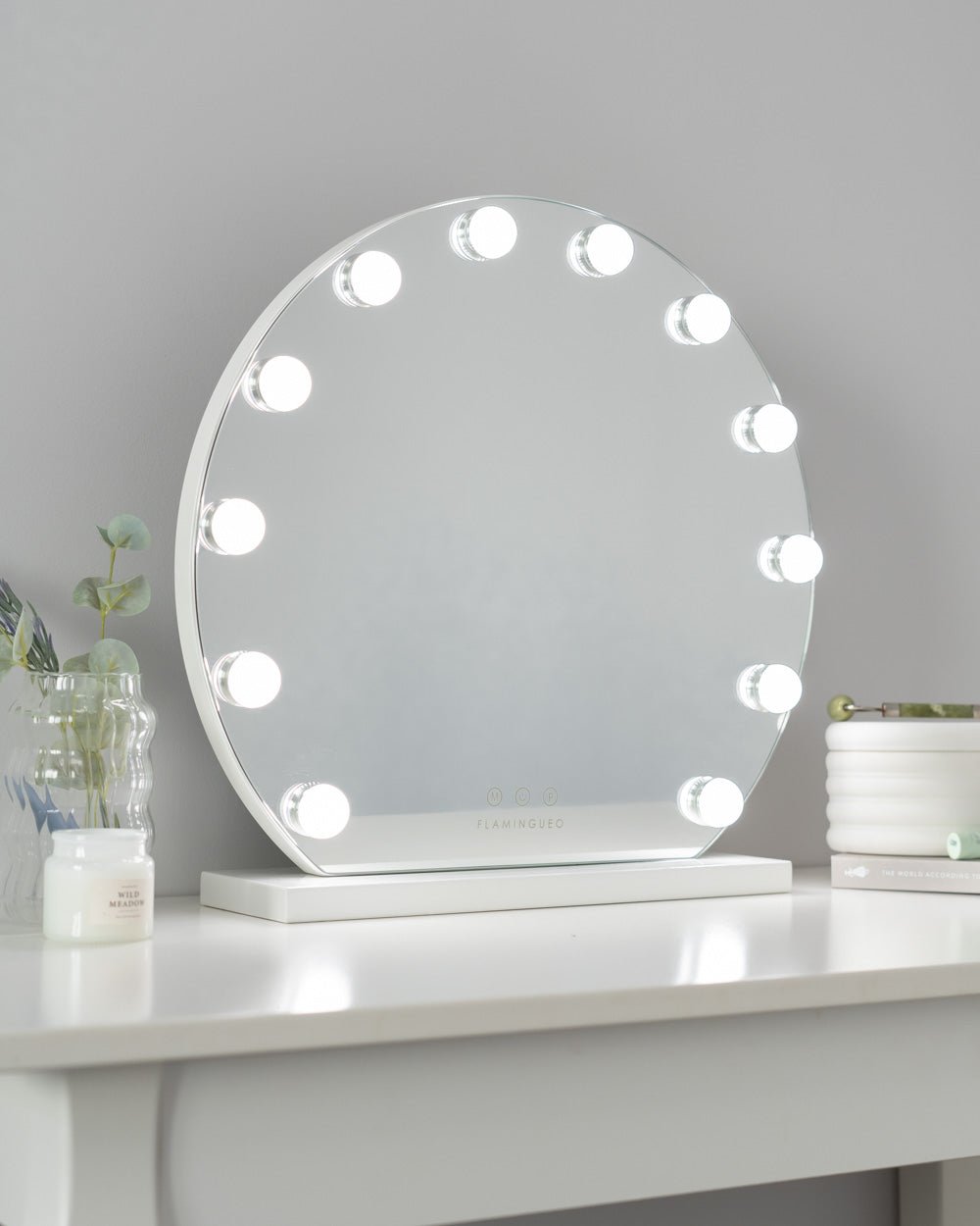 Espejo luces LED semicircular - DREAM - Flamingueo