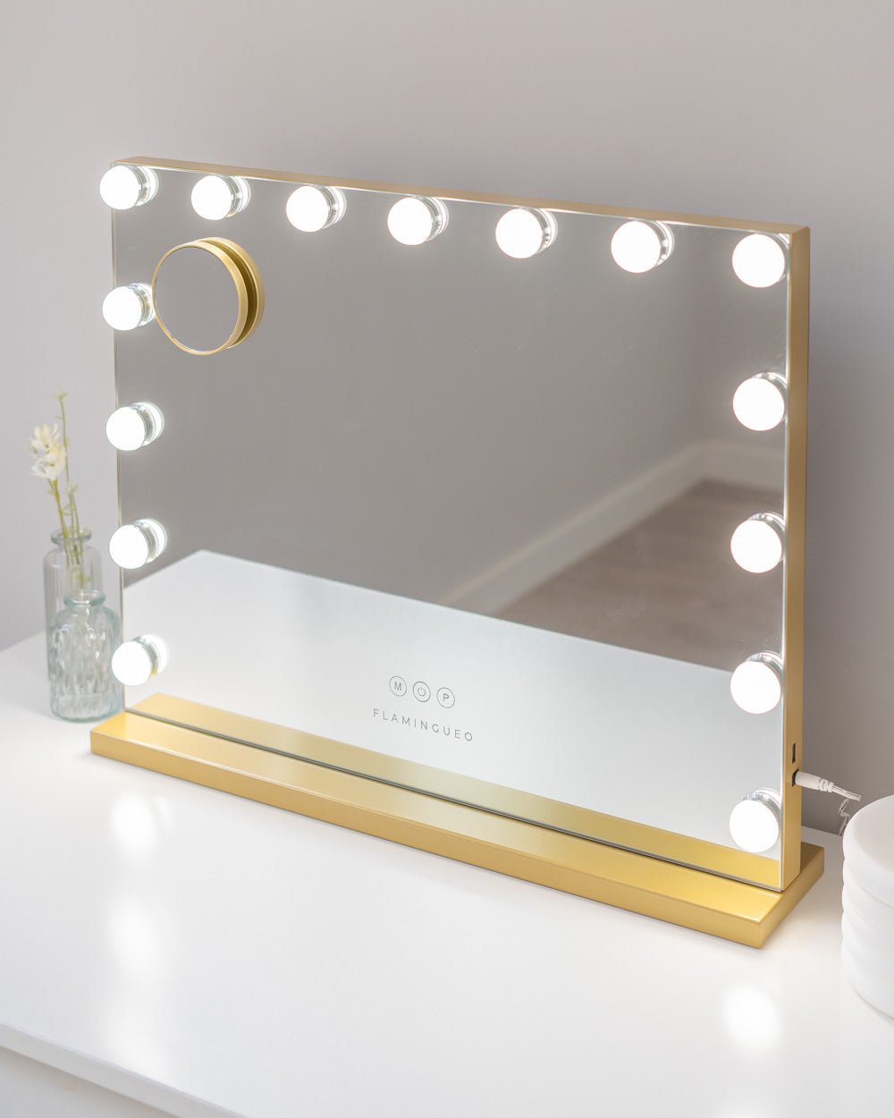 Espejo maquillaje con luz LED - KIM - Flamingueo