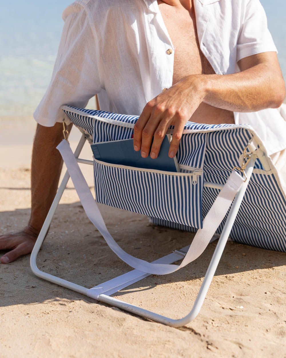 Esterilla plegable playa azul marino - CONEY - Flamingueo