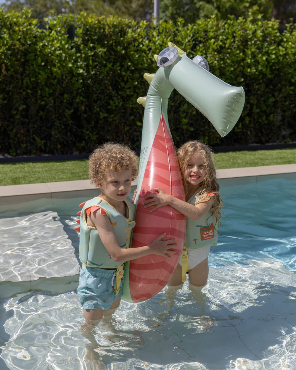 Flotador cocodrilo verde - RIKKI - Flamingueo