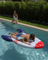 Flotador cohete espacial azul - ARES - Flamingueo