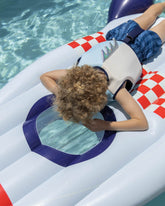 Flotador cohete espacial azul - ARES - Flamingueo