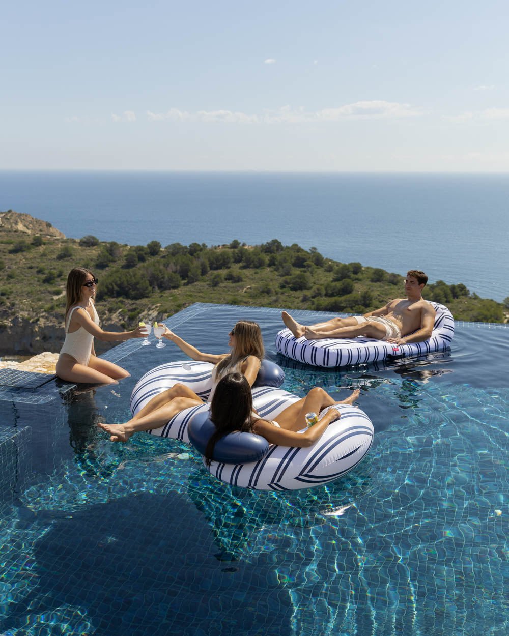 Flotador donut doble azul - LISBON - Flamingueo