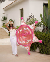 Flotador estrella cowboy naranja - TEXAS - Flamingueo