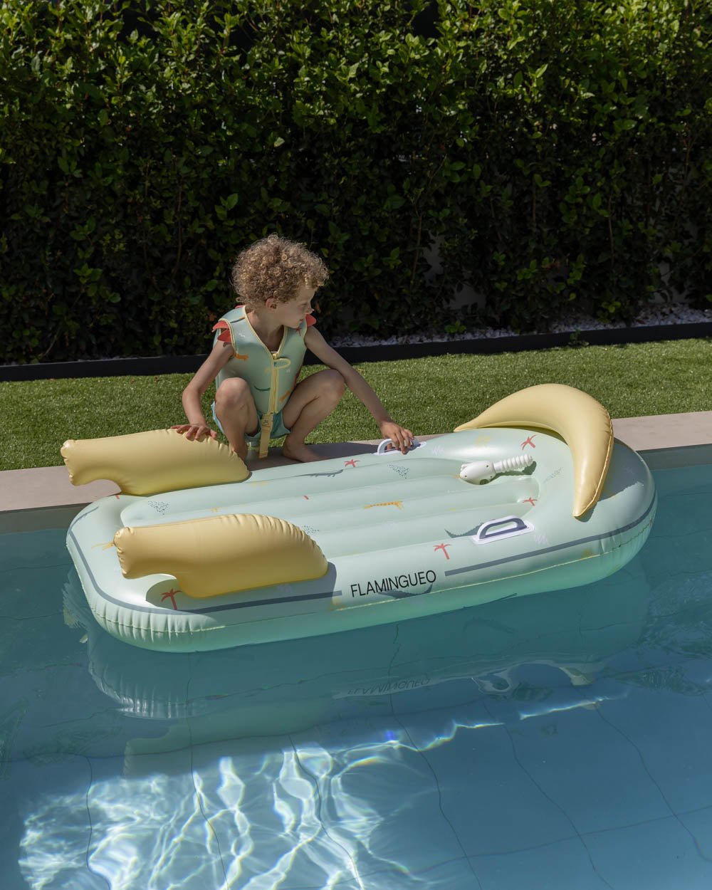 Flotador nave espacial verde - MOGLI - Flamingueo