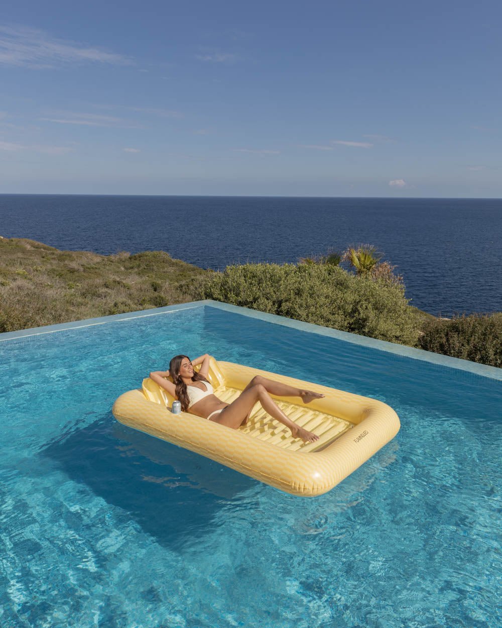Flotador tanning pool amarilla - PORTOFINO - Flamingueo