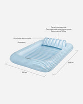 Flotador tanning pool azul - PORTOFINO - Flamingueo