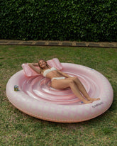 Flotador tanning pool redonda rosa - LUNA - Flamingueo
