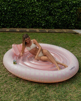 Flotador tanning pool redonda rosa - LUNA - Flamingueo