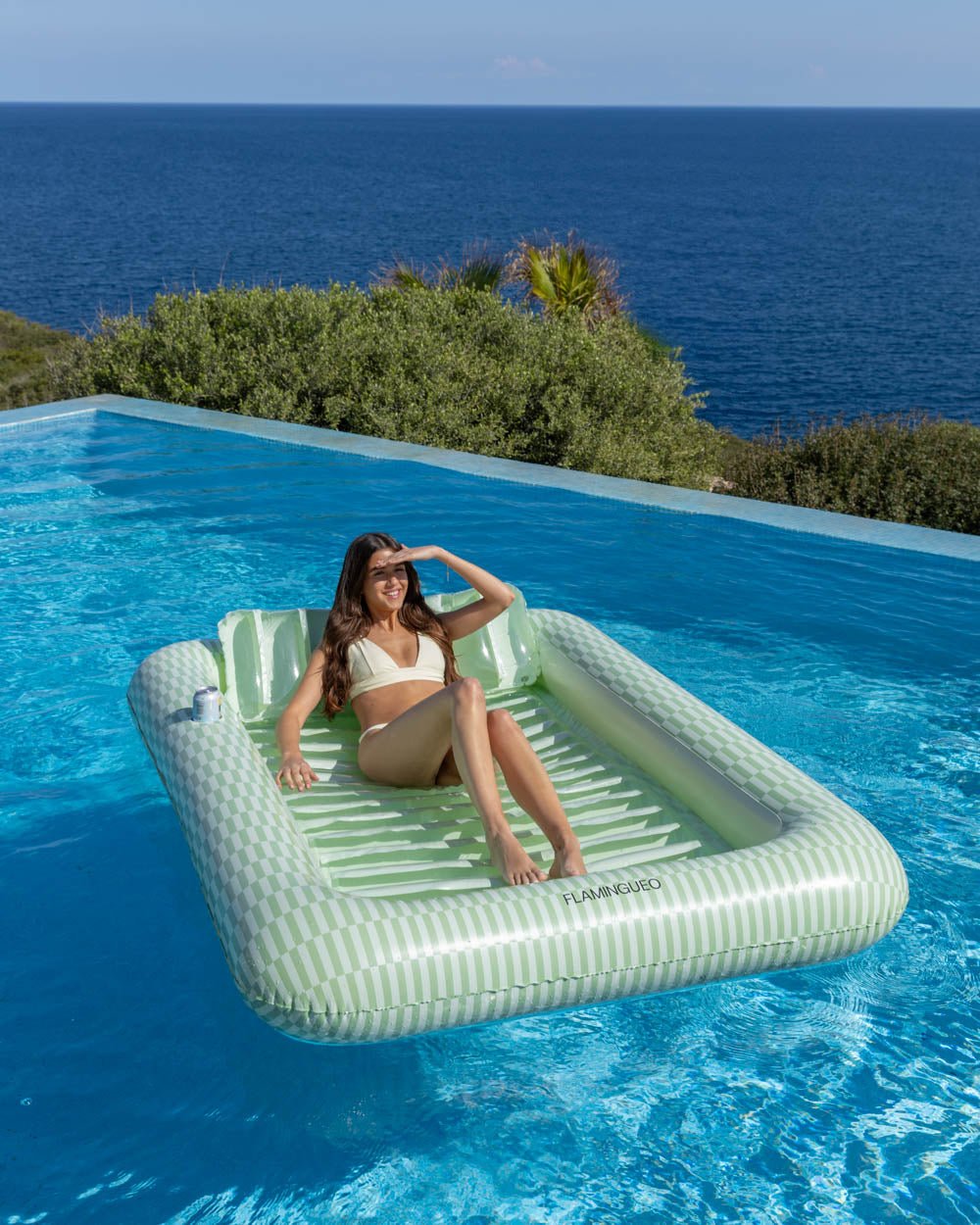 Flotador tanning pool verde - PORTOFINO - Flamingueo