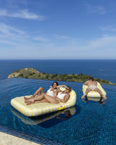 Flotador tumbona doble amarilla - MÓNACO - Flamingueo