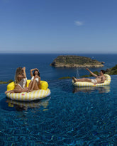 Flotador tumbona redonda amarilla - ATLANTA - Flamingueo