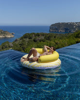 Flotador tumbona redonda amarilla - ATLANTA - Flamingueo