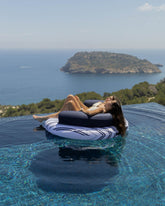 Flotador tumbona redonda azul - ATLANTA - Flamingueo