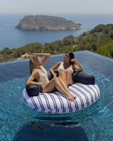 Flotador tumbona redonda azul - ATLANTA - Flamingueo