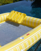 Flotador tumbona rejilla amarilla - MALTA - Flamingueo