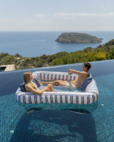 Flotador tumbona rejilla azul - MALTA - Flamingueo