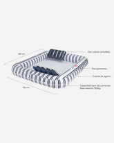 Flotador tumbona rejilla azul - MALTA - Flamingueo