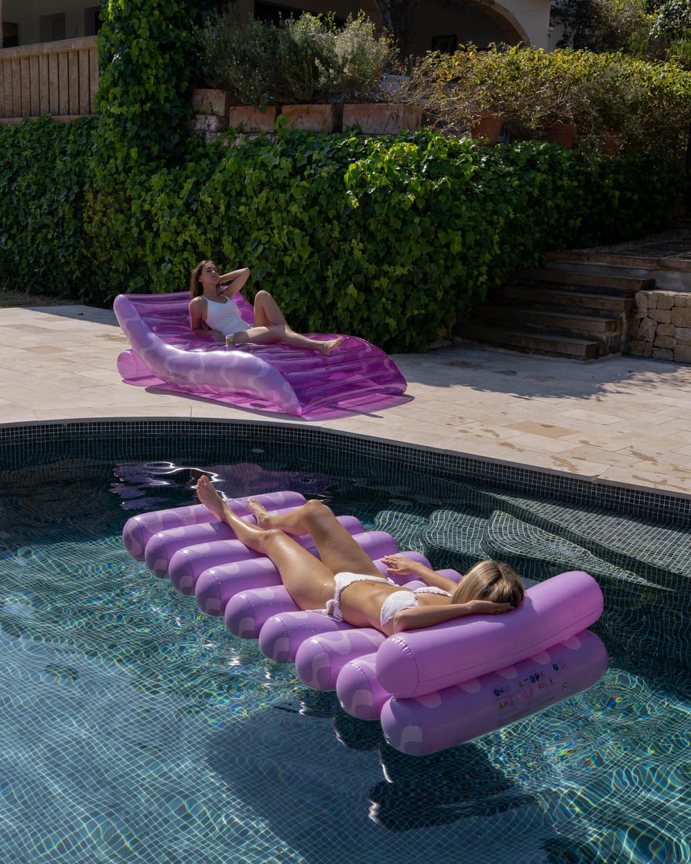 Flotador tumbona rosa - HARMONY - Flamingueo