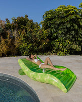 Flotador tumbona verde - ARLO - Flamingueo