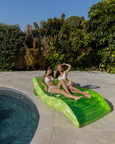 Flotador tumbona verde - ARLO - Flamingueo