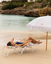 Hamaca plegable playa beige - MAY - Flamingueo