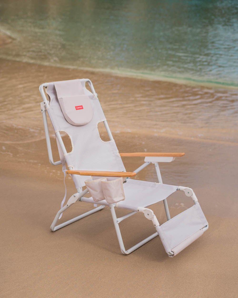 Hamaca plegable playa beige - MAY - Flamingueo