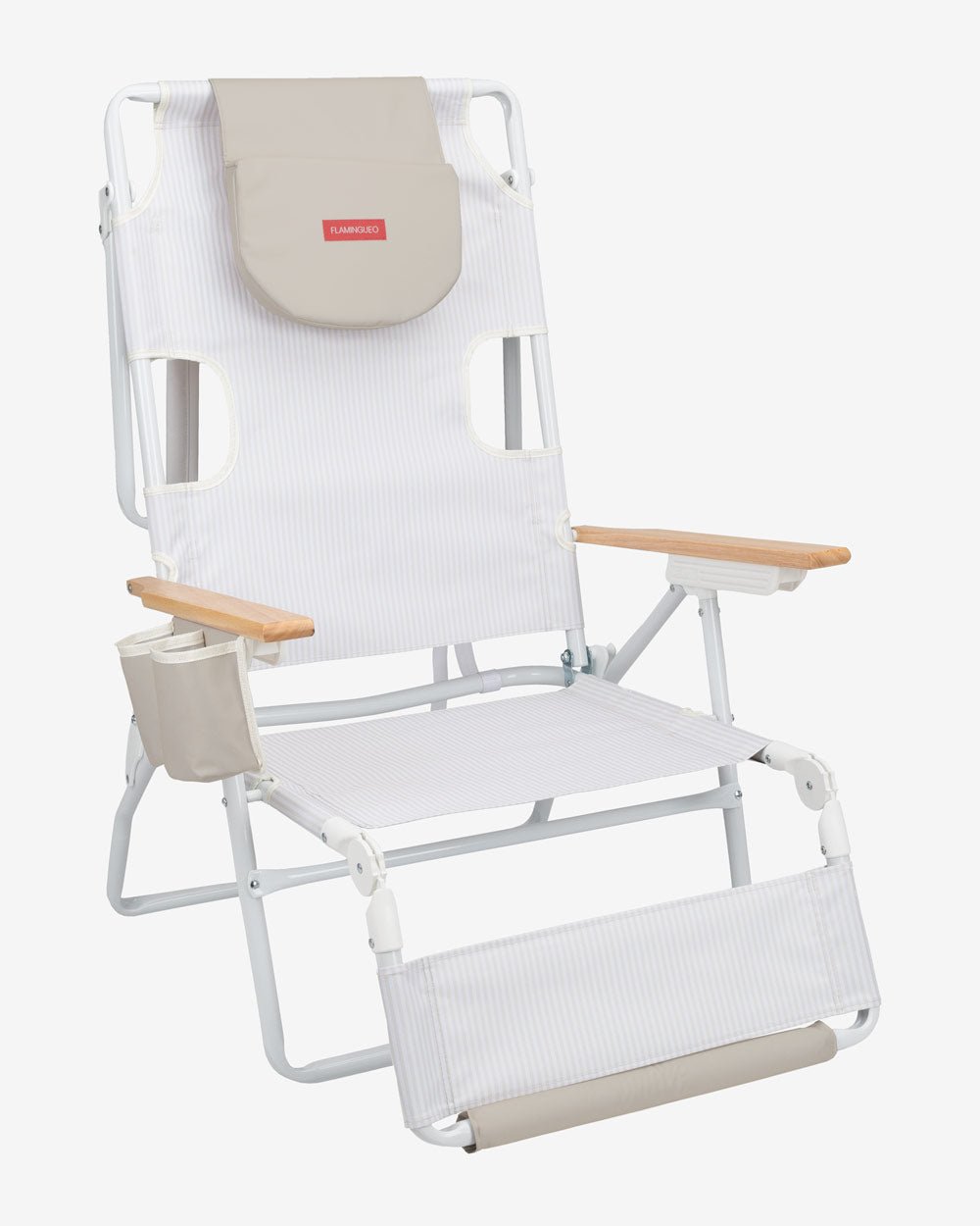 Hamaca plegable playa beige - MAY - Flamingueo