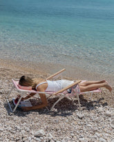 Hamaca plegable playa rosa - CORAL - Flamingueo