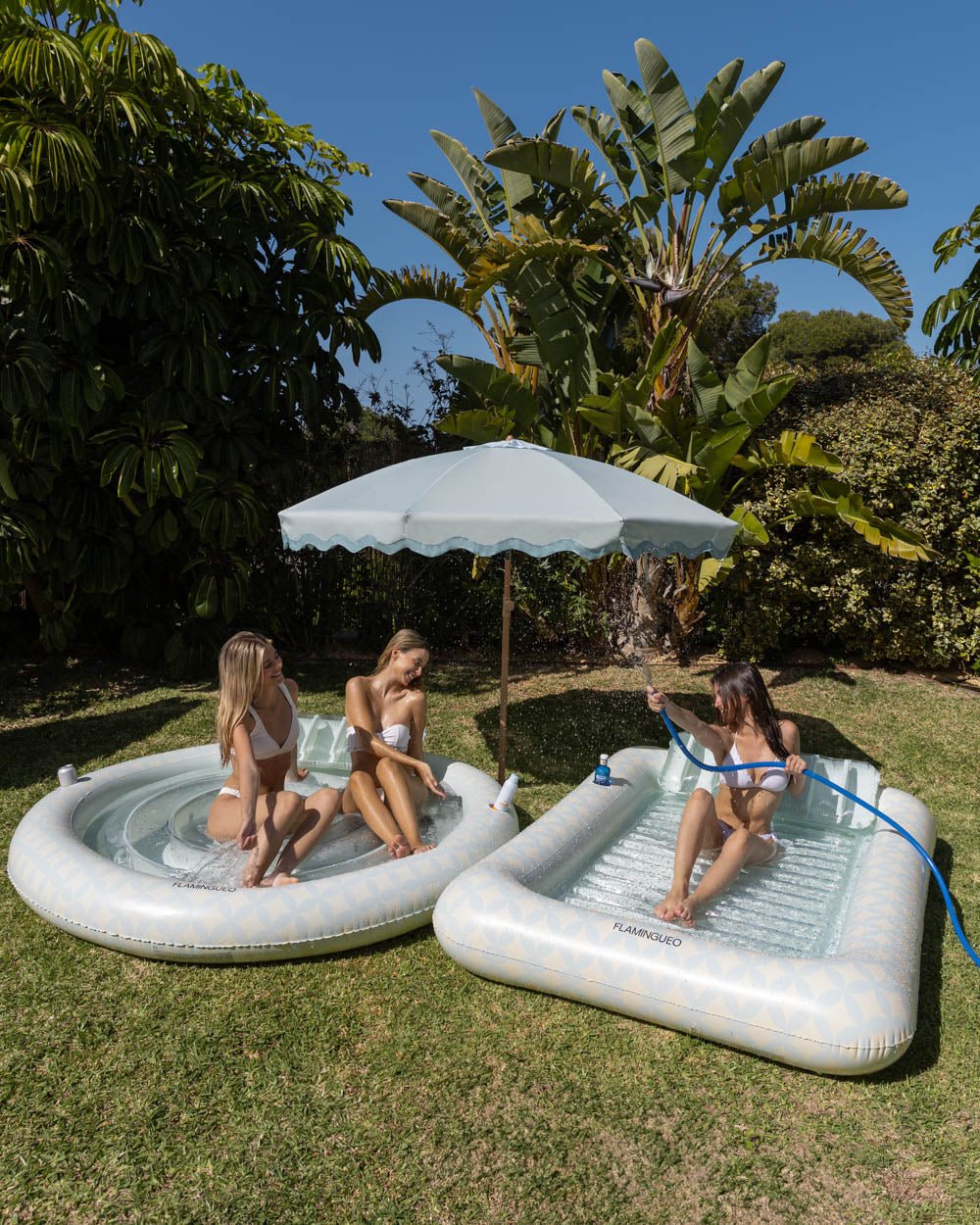 Sombrilla exterior aguamarina - BIANCA - Flamingueo