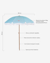 Sombrilla exterior azul - CARAMEL - Flamingueo