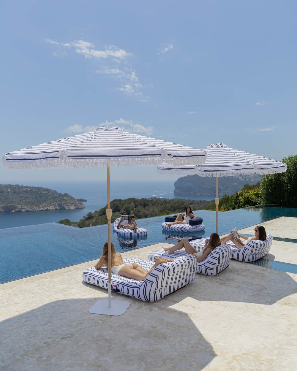 Sombrilla exterior azul - DORIA - Flamingueo