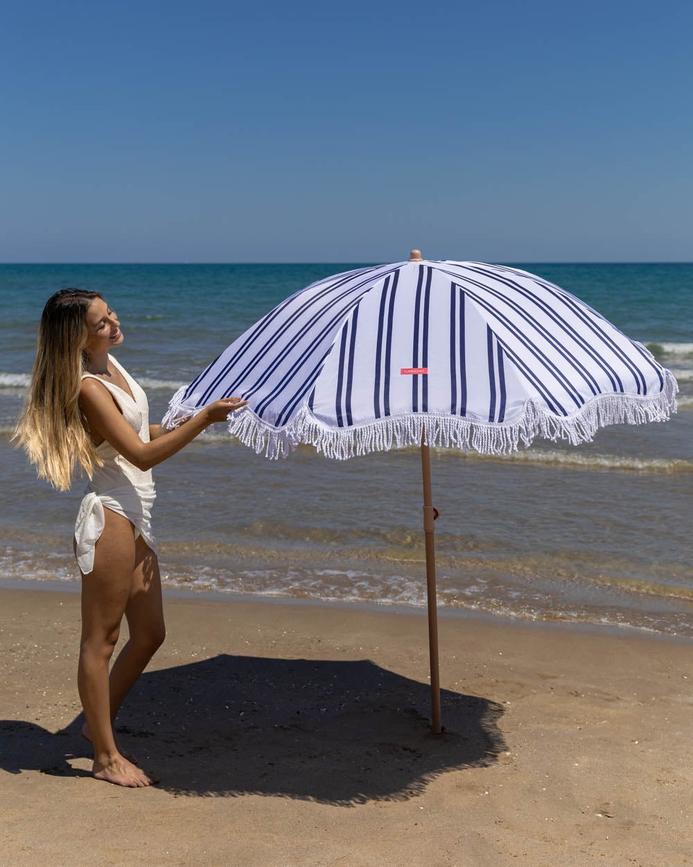 Sombrilla exterior azul - KEIRA - Flamingueo