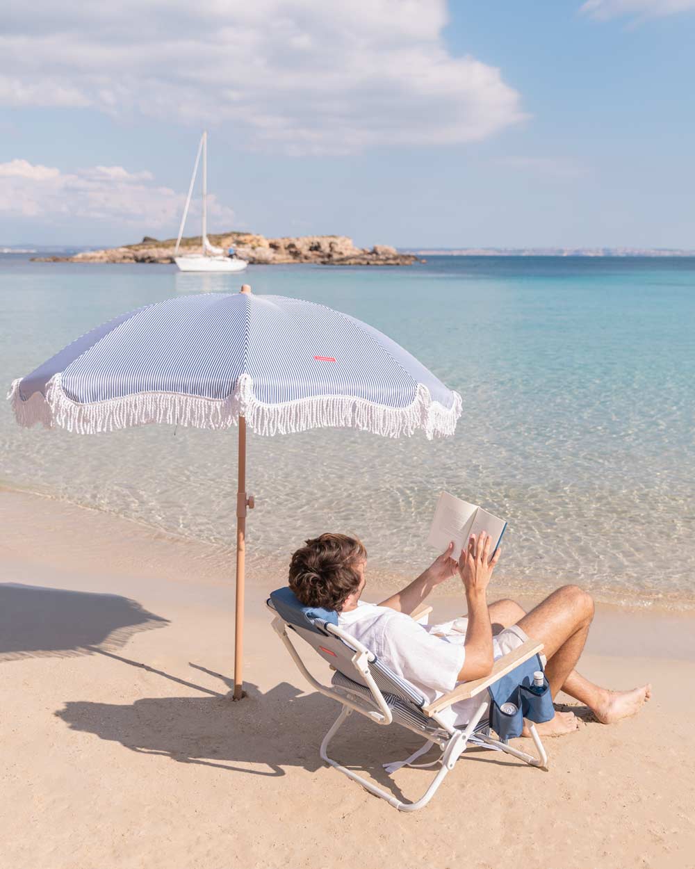 Sombrilla exterior azul - MARION - Flamingueo