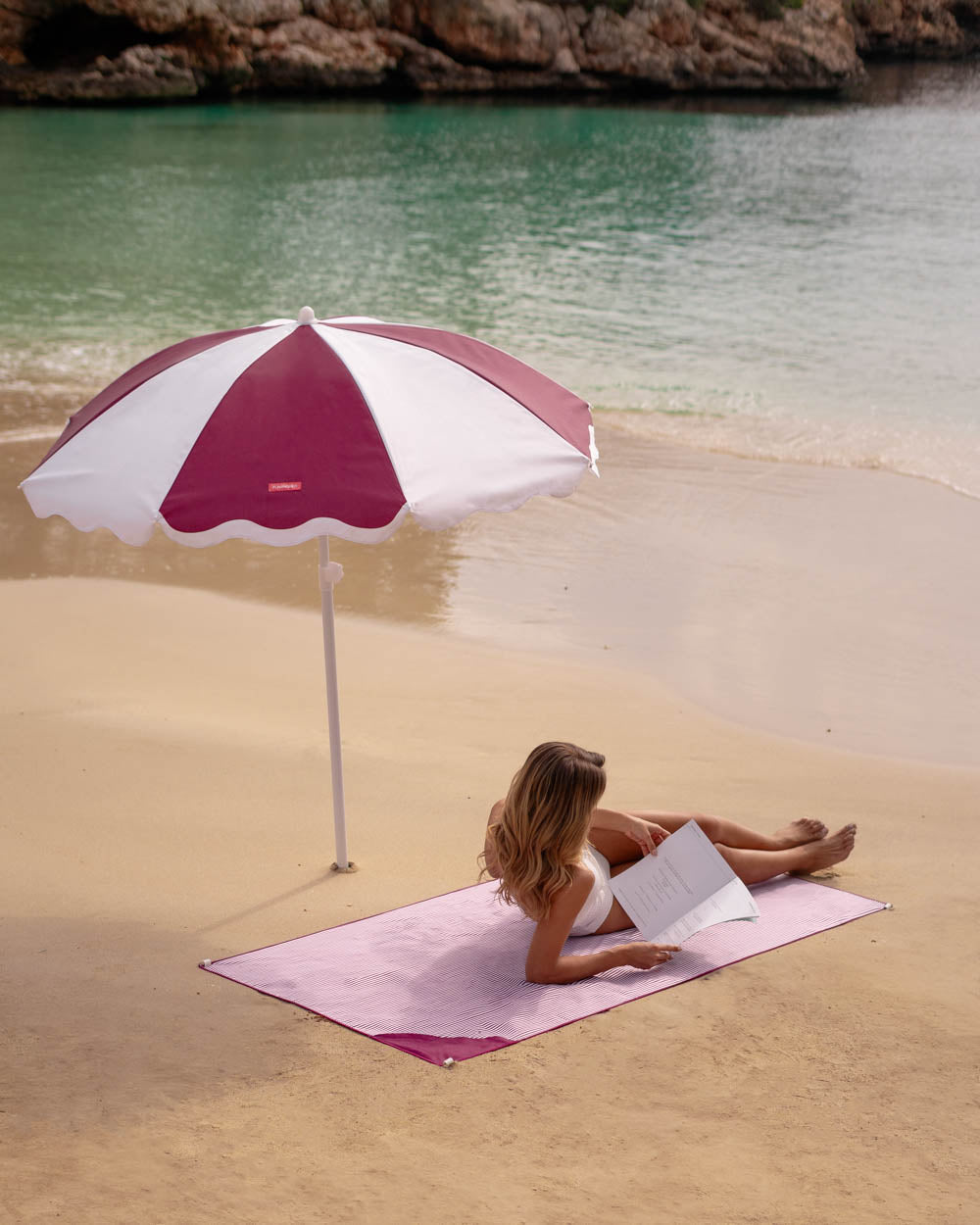 Sombrilla exterior granate - DANIA - Flamingueo