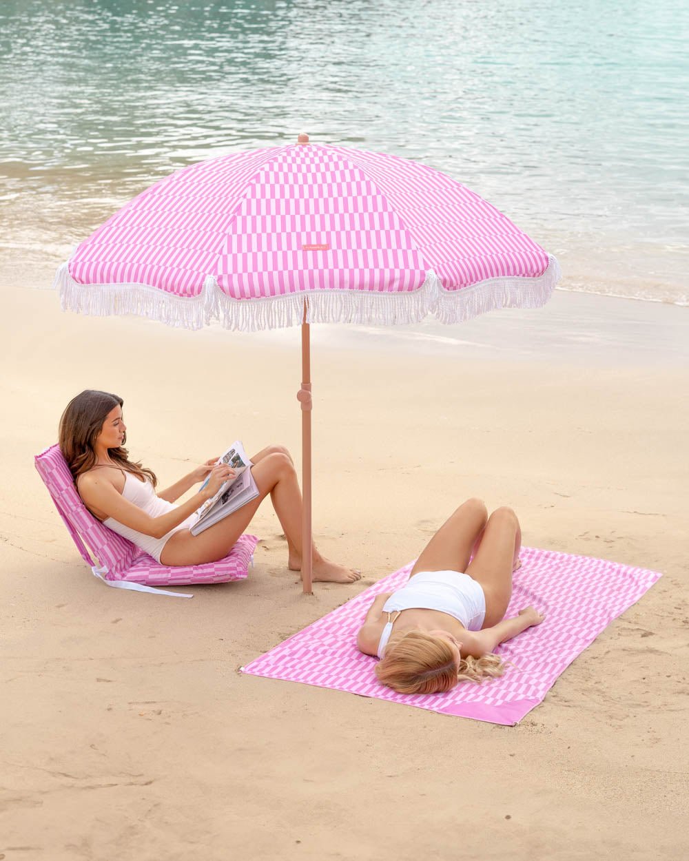 Sombrilla exterior rosa - CARAMEL - Flamingueo